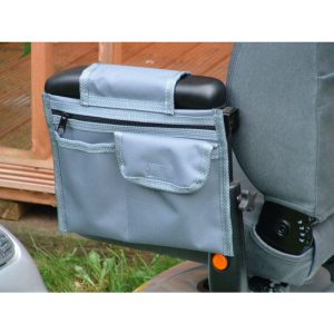 Wheelchair / Scooter Tripple Pocket Armrest Pouch - Grey