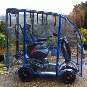 Mobility Scooter Canopy - All Window Completely Clear (Rounded Front)