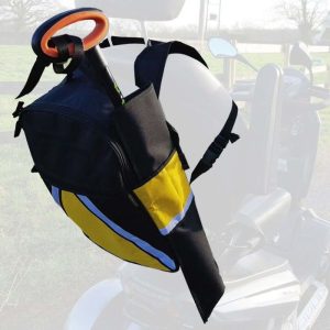 High Visibility Mobility Scooter and Wheelchair Bag - Crutch Holder